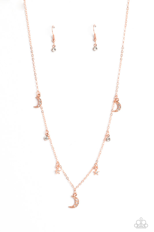 Paparazzi Lunar Lagoon Copper Short Necklace - P2DA-CPSH-188XX