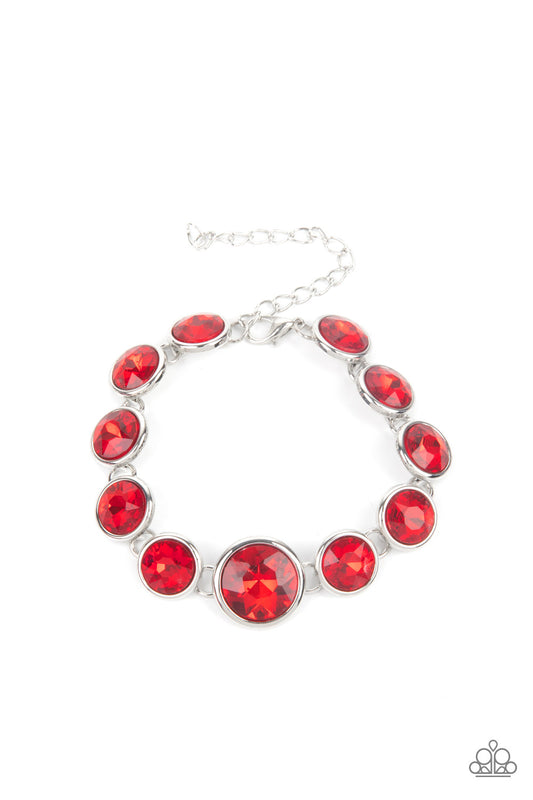 Paparazzi Lustrous Luminosity Red Clasp Bracelet - P9RE-RDXX-133XX