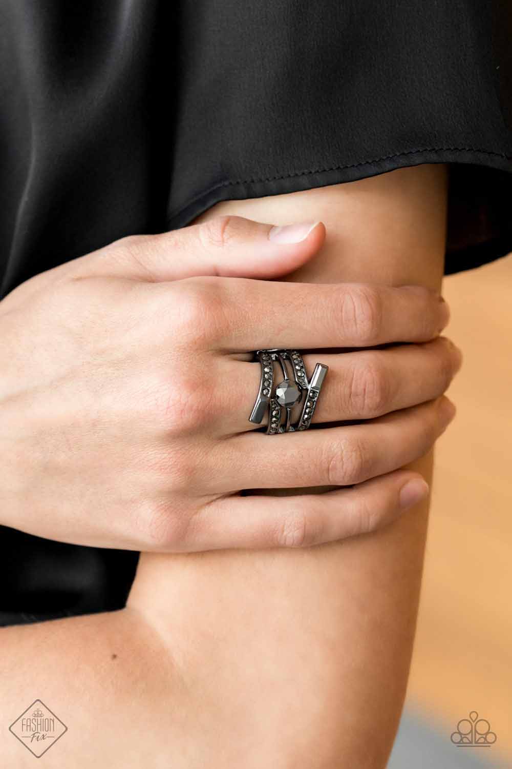 Paparazzi Well Played Black Ring - Fashion Fix Magnificent Musings July 2020