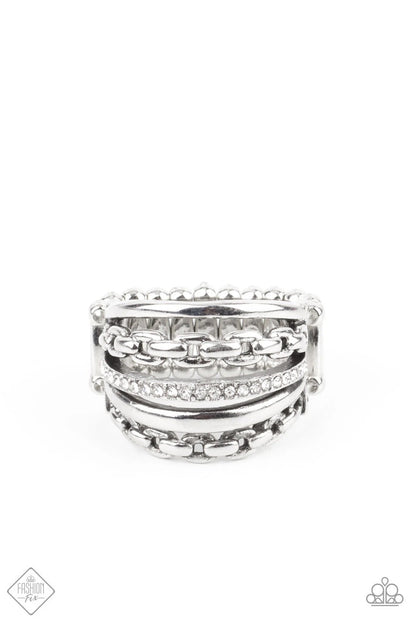 Paparazzi LINK Out Loud Silver Ring - Fashion Fix Magnificent Musings July 2021