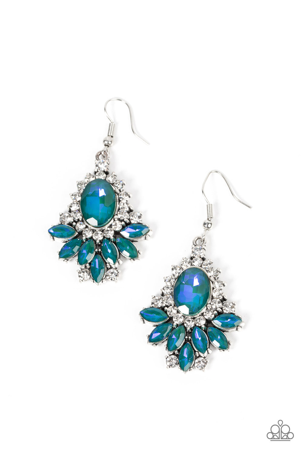 Paparazzi Magic Spell Sparkle Green Fishhook Earrings - P5WH-GRXX-250XX