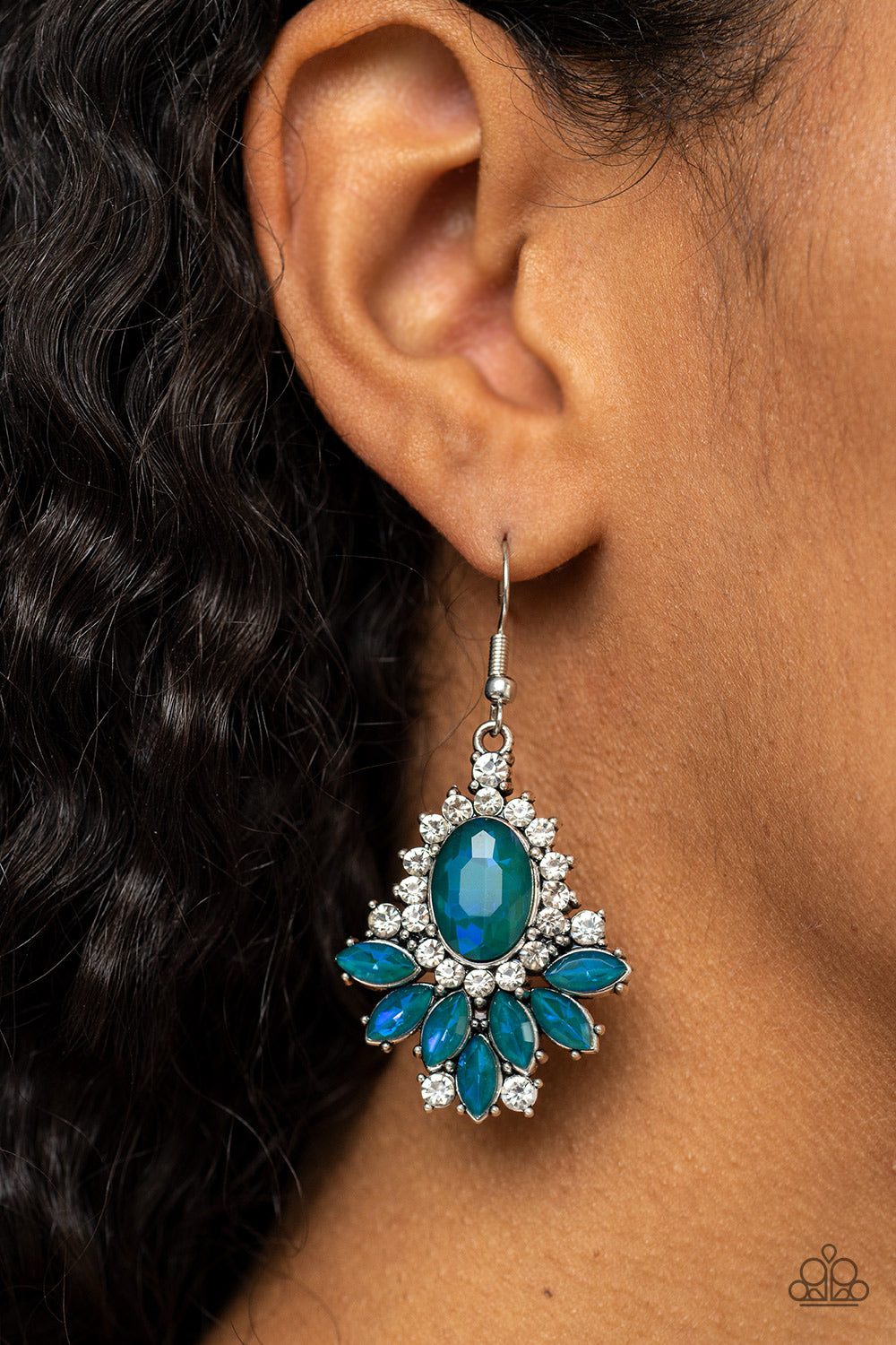 Paparazzi Magic Spell Sparkle Green Fishhook Earrings - P5WH-GRXX-250XX