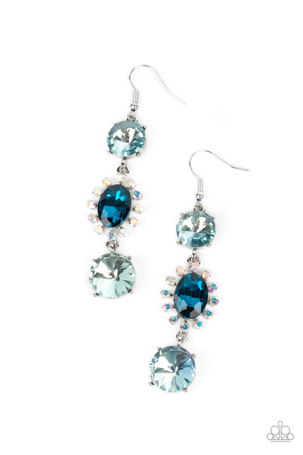 Paparazzi Magical Melodrama Blue Post Earrings - P5ST-BLXX-045XX