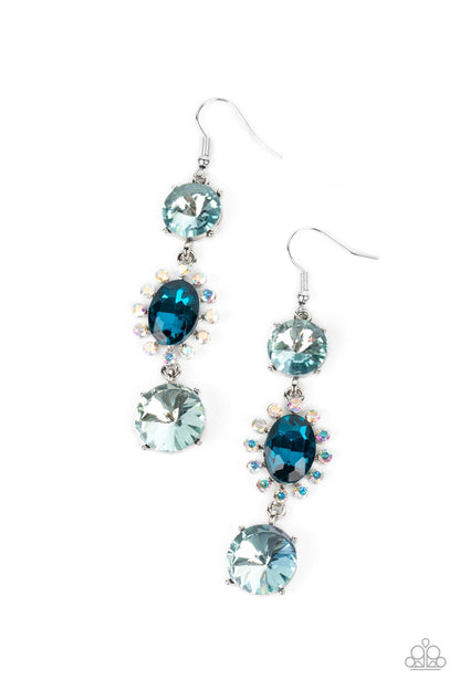 Paparazzi Magical Melodrama Blue Post Earrings - P5ST-BLXX-045XX