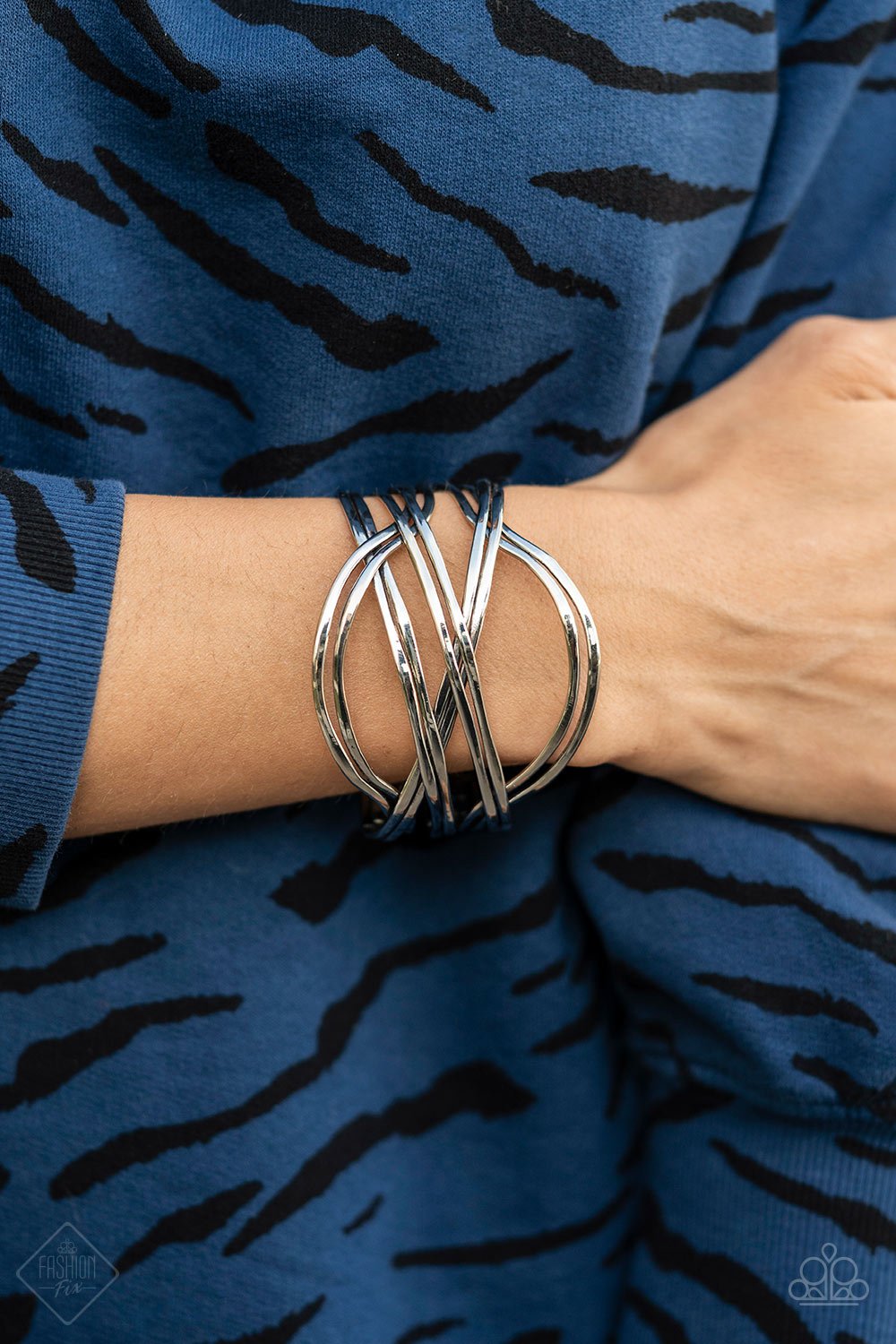 Paparazzi&nbsp;Hautely Hammered Silver Cuff Bracelet - Fashion Fix Magnificent Musings June 2021