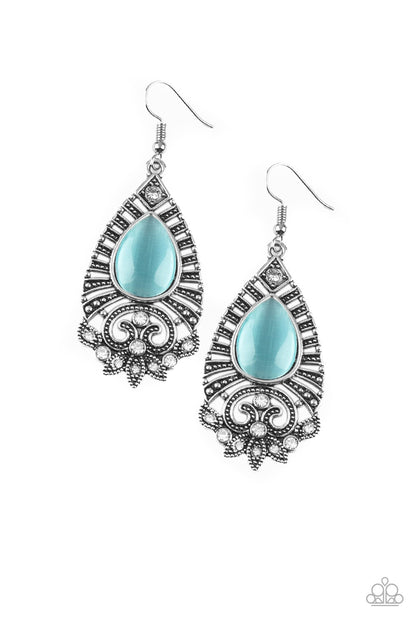 Paparazzi Majestically Malibu Blue Fishhook Earrings - P5WH-BLXX-204XX