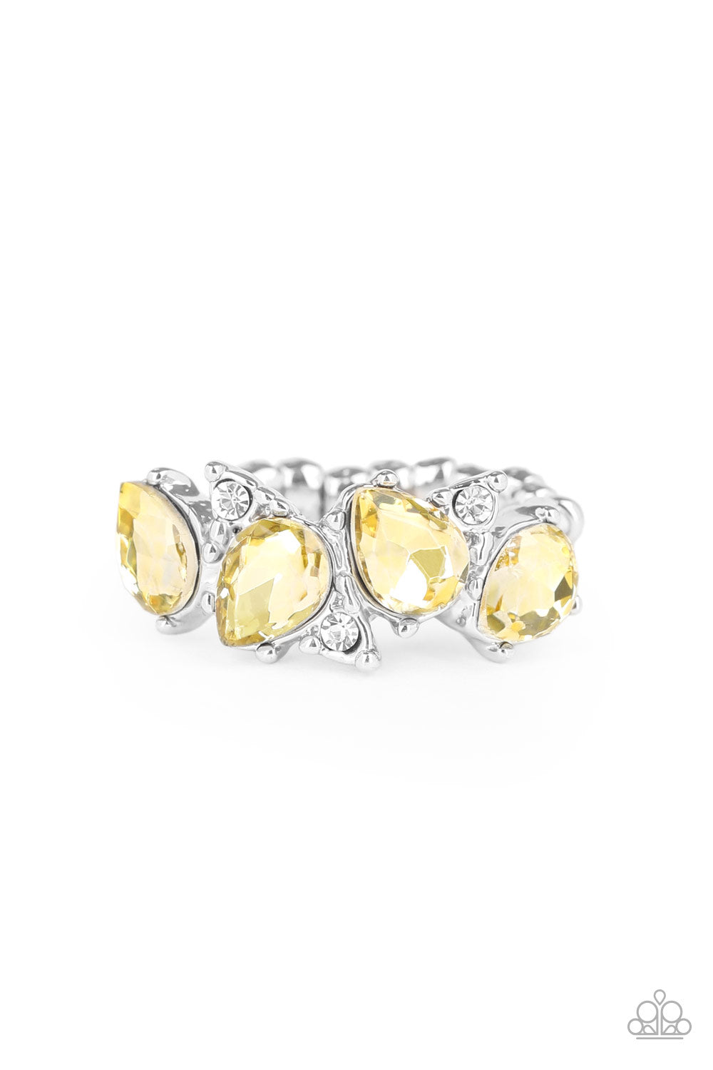 Paparazzi Majestically Modern Yellow Ring