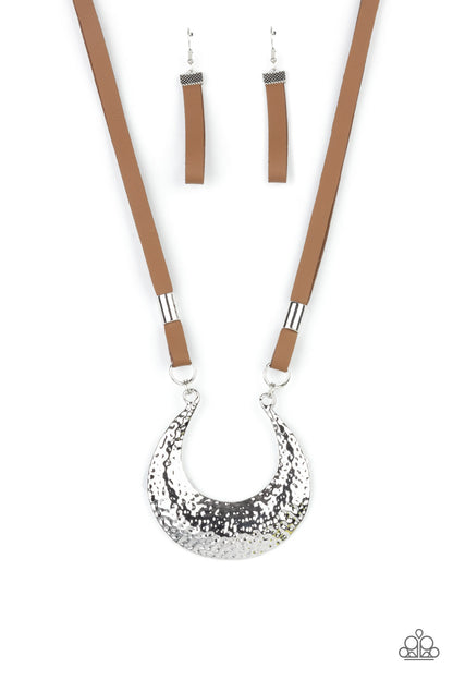 Paparazzi Majorly Moonstruck Brown Short Necklace - P2ST-BNXX-058XX