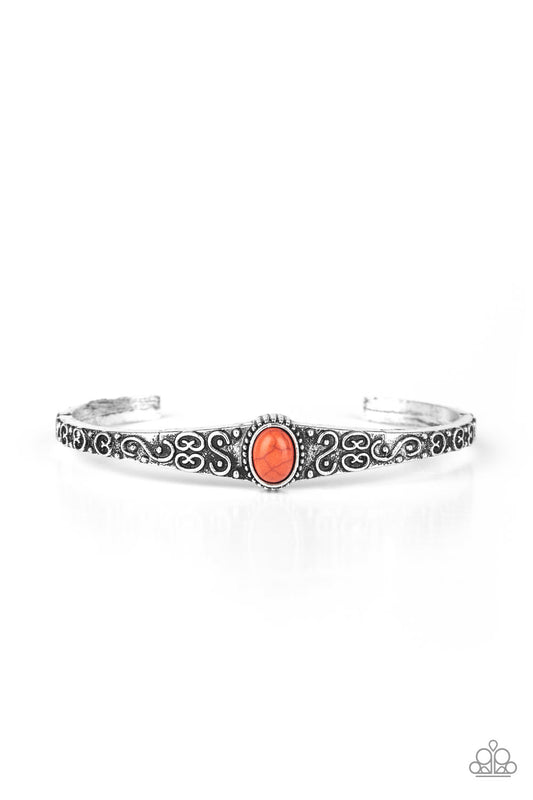 Paparazzi Make Your Own Path Orange Cuff Bracelet - P9SE-OGXX-113XX