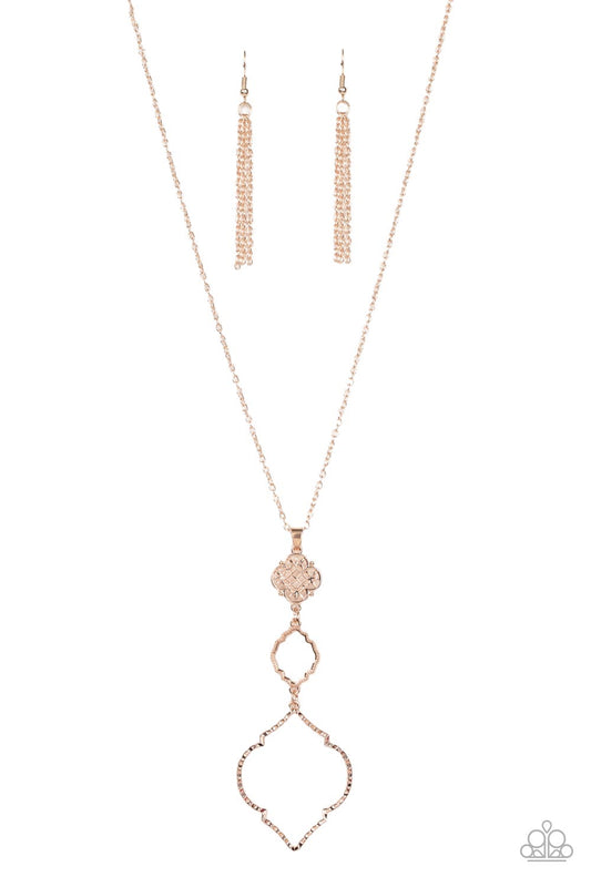 Paparazzi Marrakesh Mystery Rose Gold Long Necklace - P2WH-GDRS-164XX