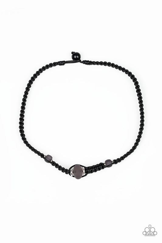 Paparazzi Maui Beach Black Men's Short Necklace - P2MN-URBK-006XX