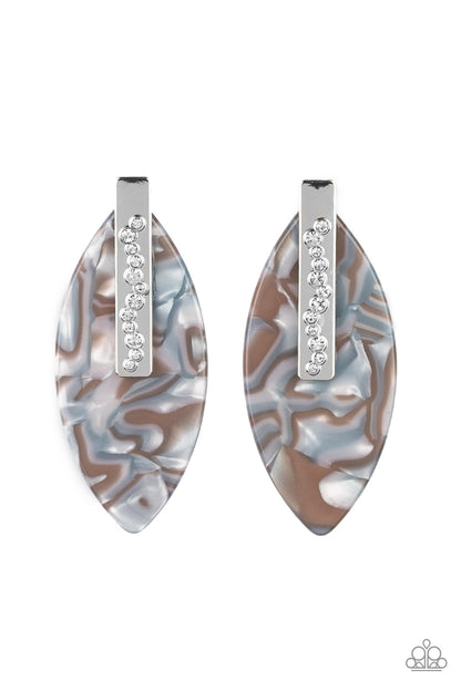 Paparazzi Maven Mantra Acrylic Post Earrings - Life of the Party Exclusive August 2020