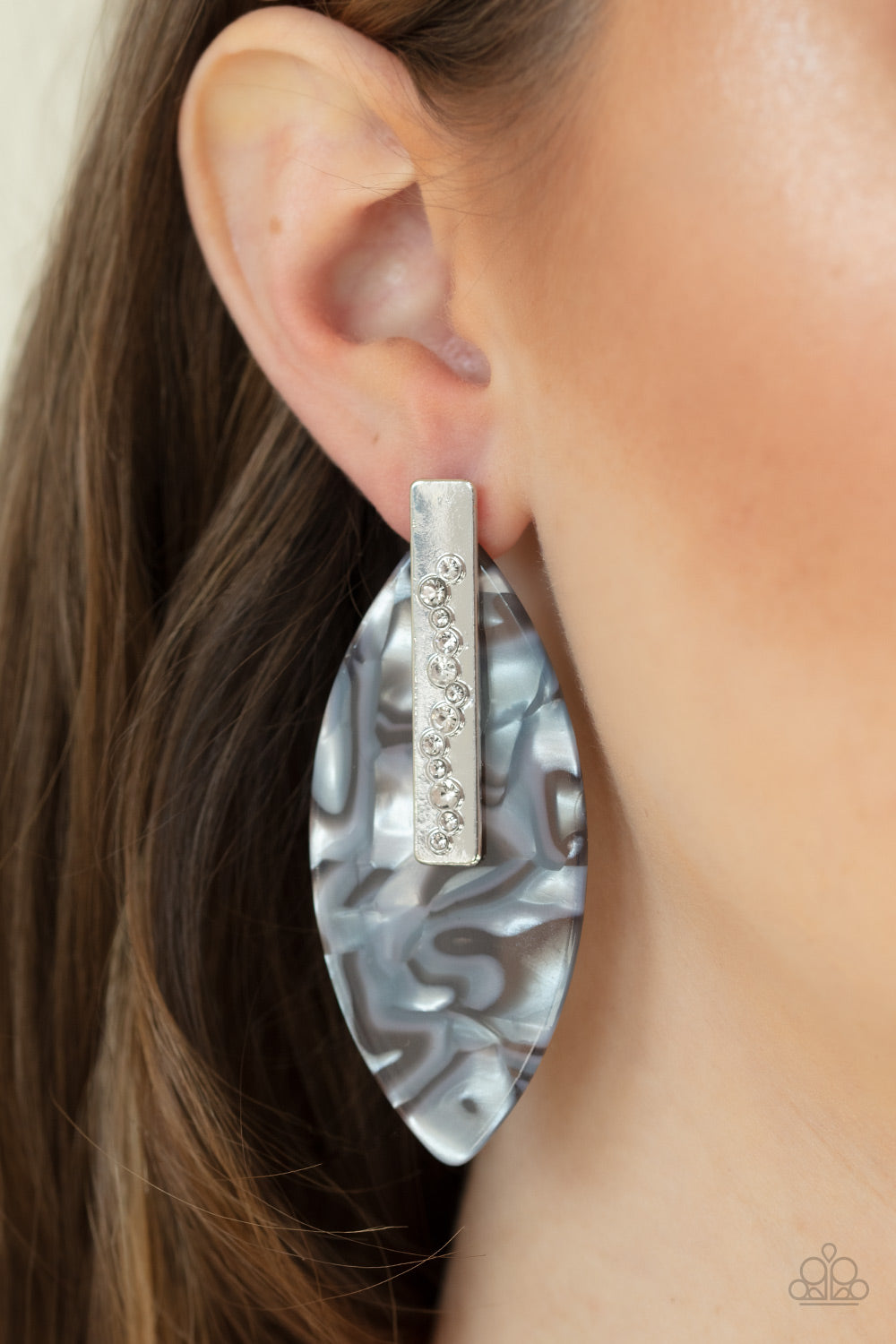 Paparazzi Maven Mantra Acrylic Post Earrings - Life of the Party Exclusive August 2020