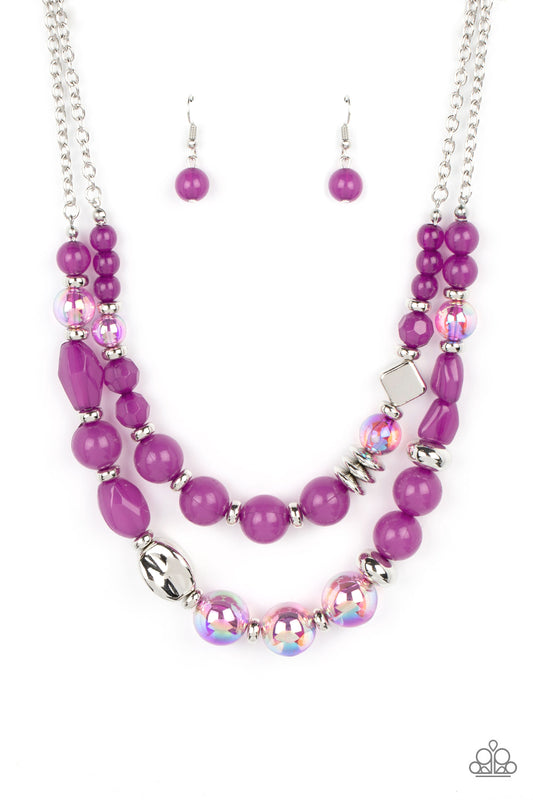 Paparazzi Mere Magic Purple Short Necklace - P2WH-PRXX-426XX