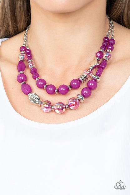 Paparazzi Mere Magic Purple Short Necklace - P2WH-PRXX-426XX