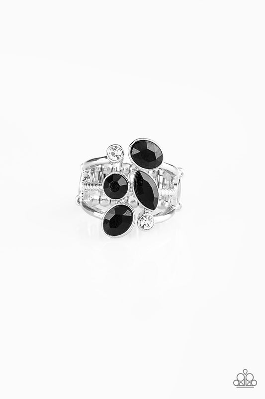 Paparazzi Metro Mingle Black Ring - P4WH-BKXX-067XX