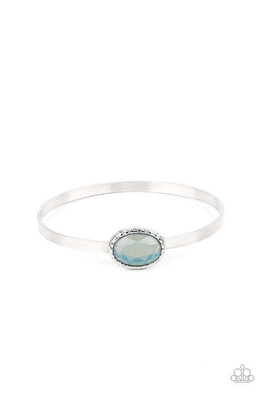 Paparazzi Misty Meadow Blue Bangle Bracelet - P9BA-BLXX-024XX