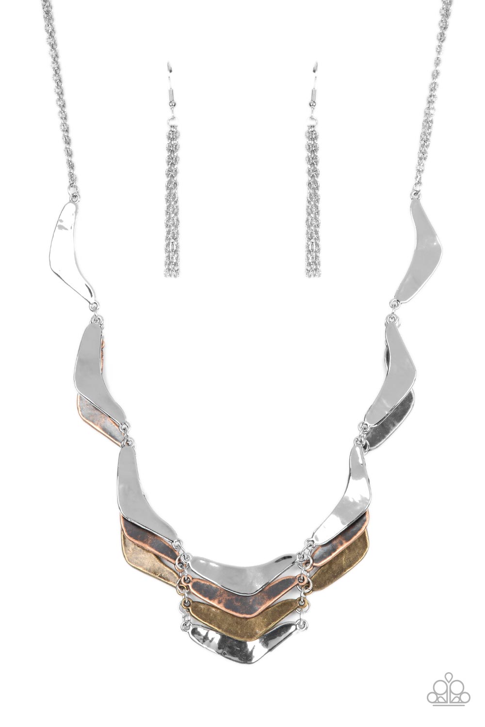 Paparazzi Mixed Metal Mecca Silver Short Necklace - P2SE-SVXX-159XX