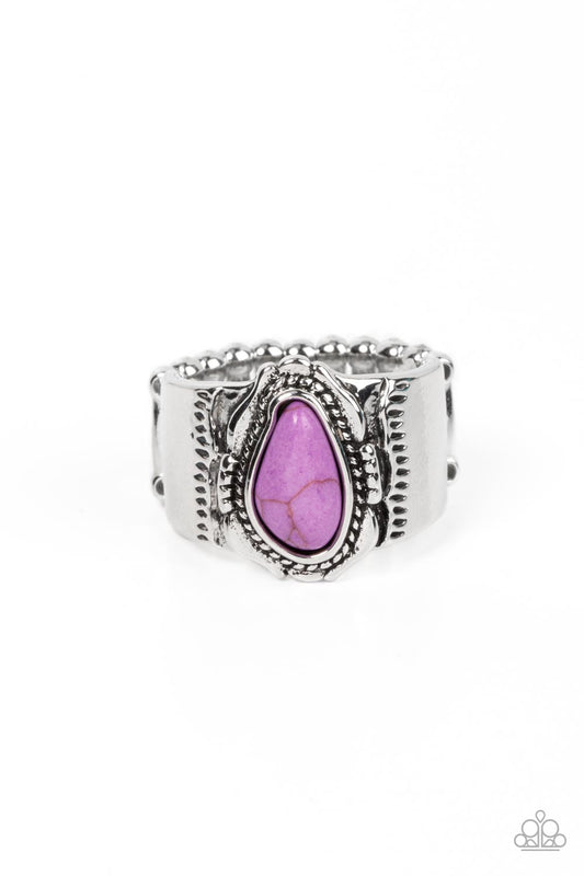 Paparazzi Moab Motif Purple Ring - P4SE-PRXX-106XX