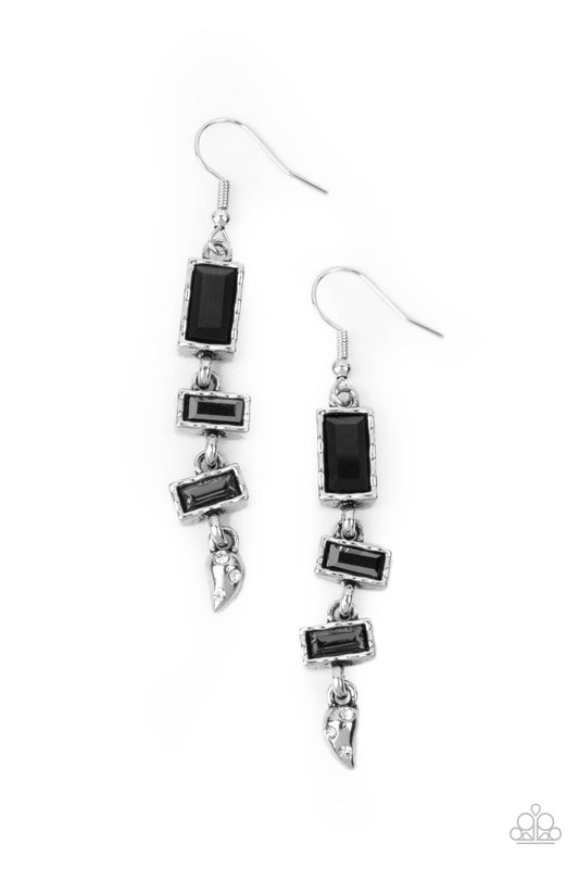 Paparazzi Modern Day Artifact Black Fishhook Earrings - P5DA-BKXX-090XX