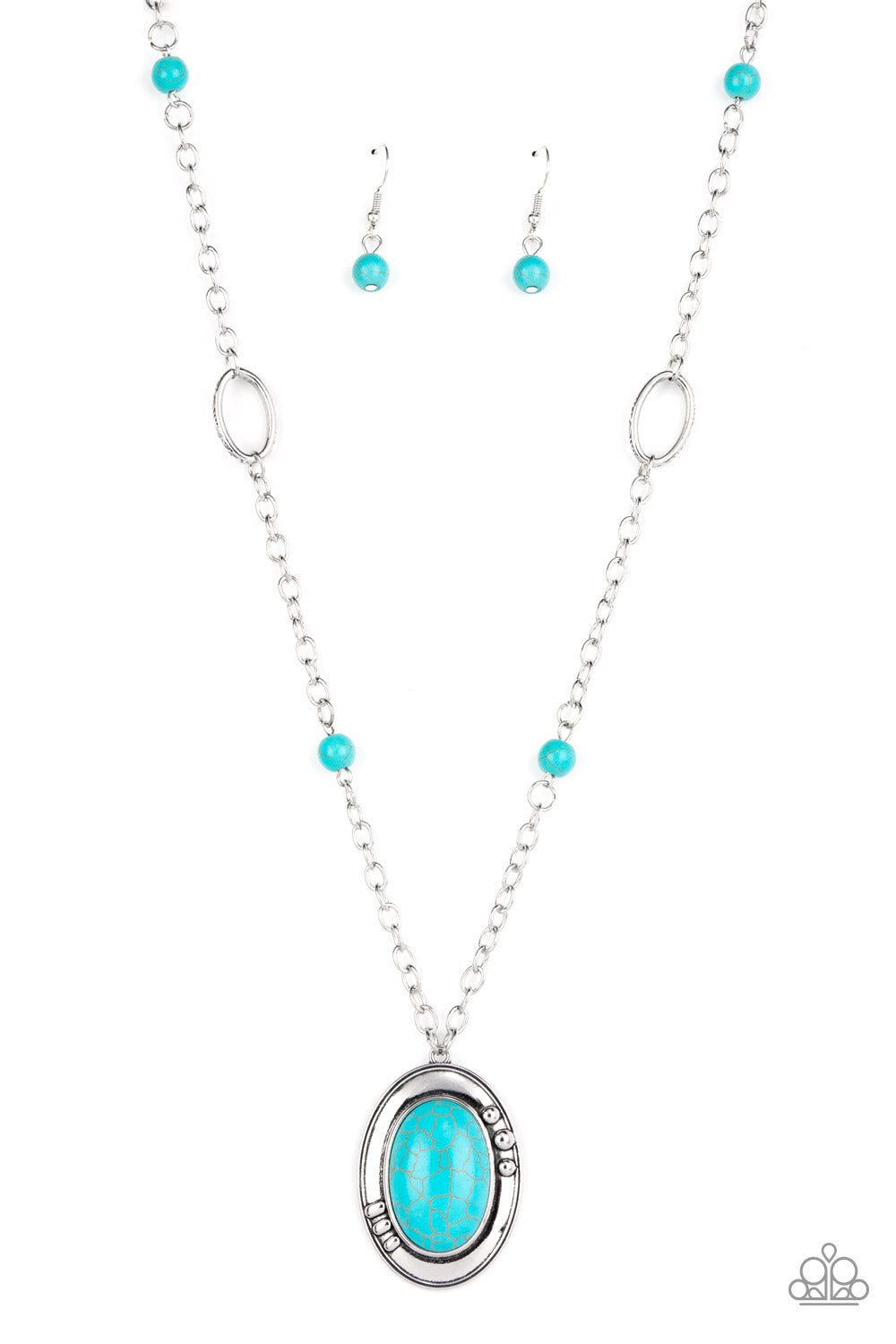 Paparazzi Mojave Meditation Blue Short Necklace - P2SE-BLXX-482XX