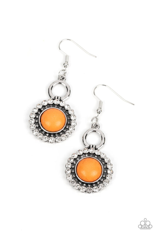 Paparazzi Mojave Mogul Orange Fishhook Earrings - P5SE-OGXX-197XX