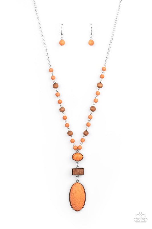 Paparazzi Naturally Essential Orange Long Necklace - P2SE-OGXX-249XX