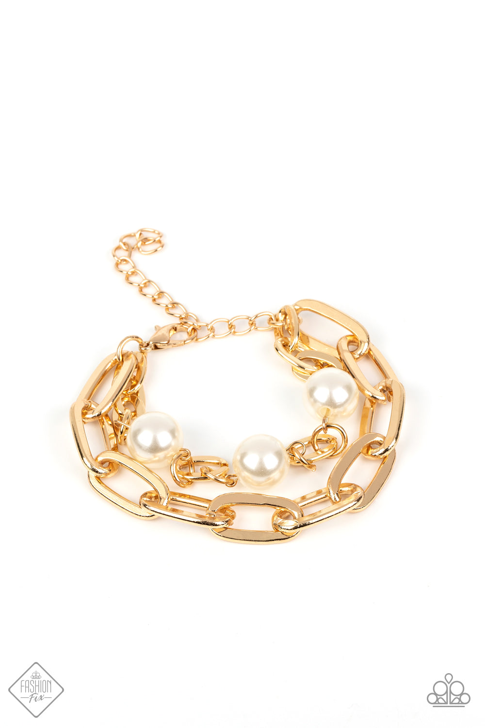 Paparazzi Nautical Mileage Gold Clasp Bracelet - Fashion Fix Fiercely 5th Avenue October 2022