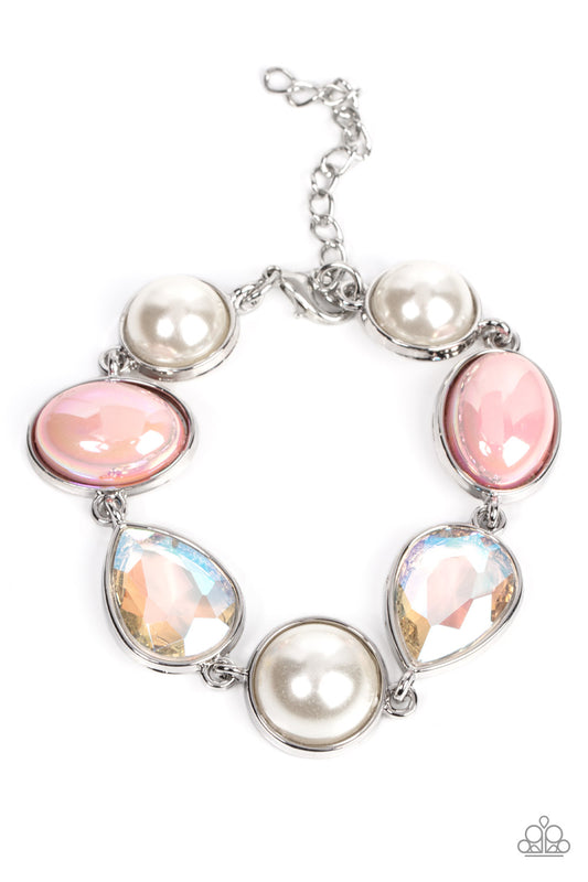 Paparazzi Nostalgically Nautical Pink Clasp Bracelet - Fashion Fix Glimpses of Malibu September 2021