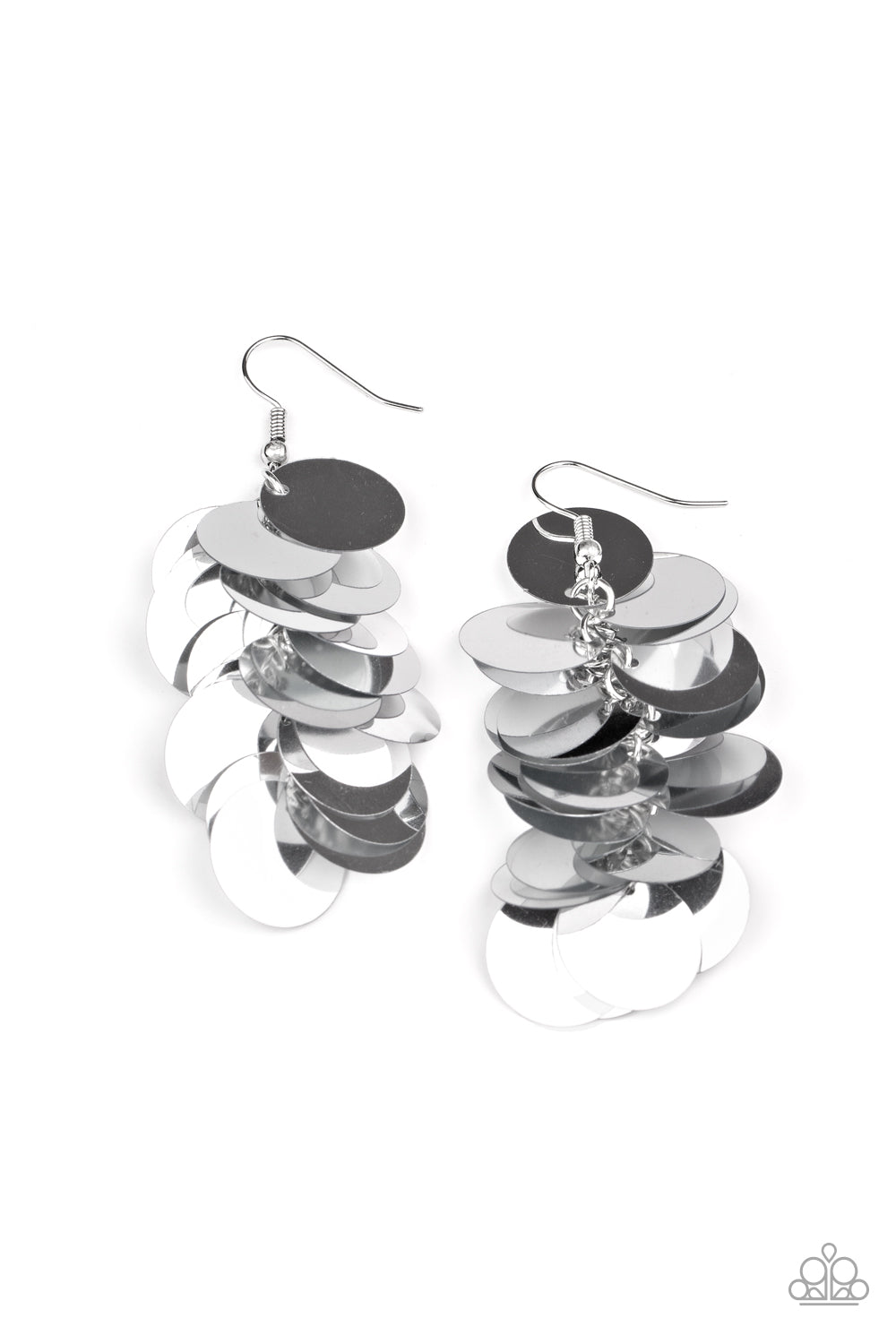 Paparazzi Now You SEQUIN It Silver Fishhook Earrings - Life Of The Party Exclusive September 2020
