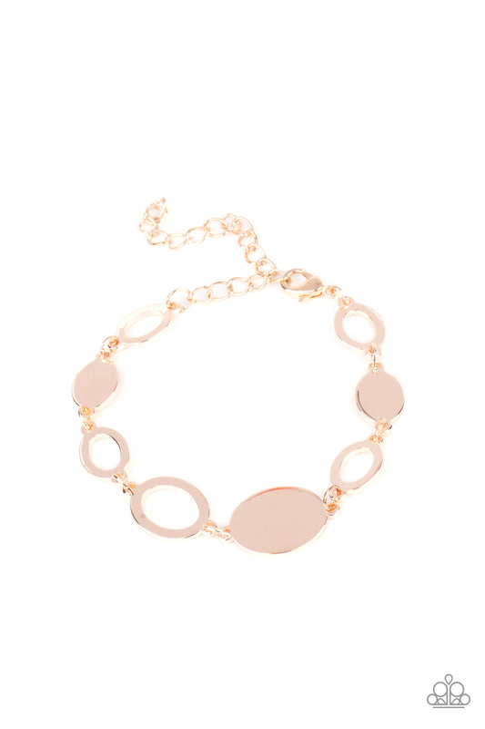 Paparazzi OVAL and Out Rose Gold Clasp Bracelet