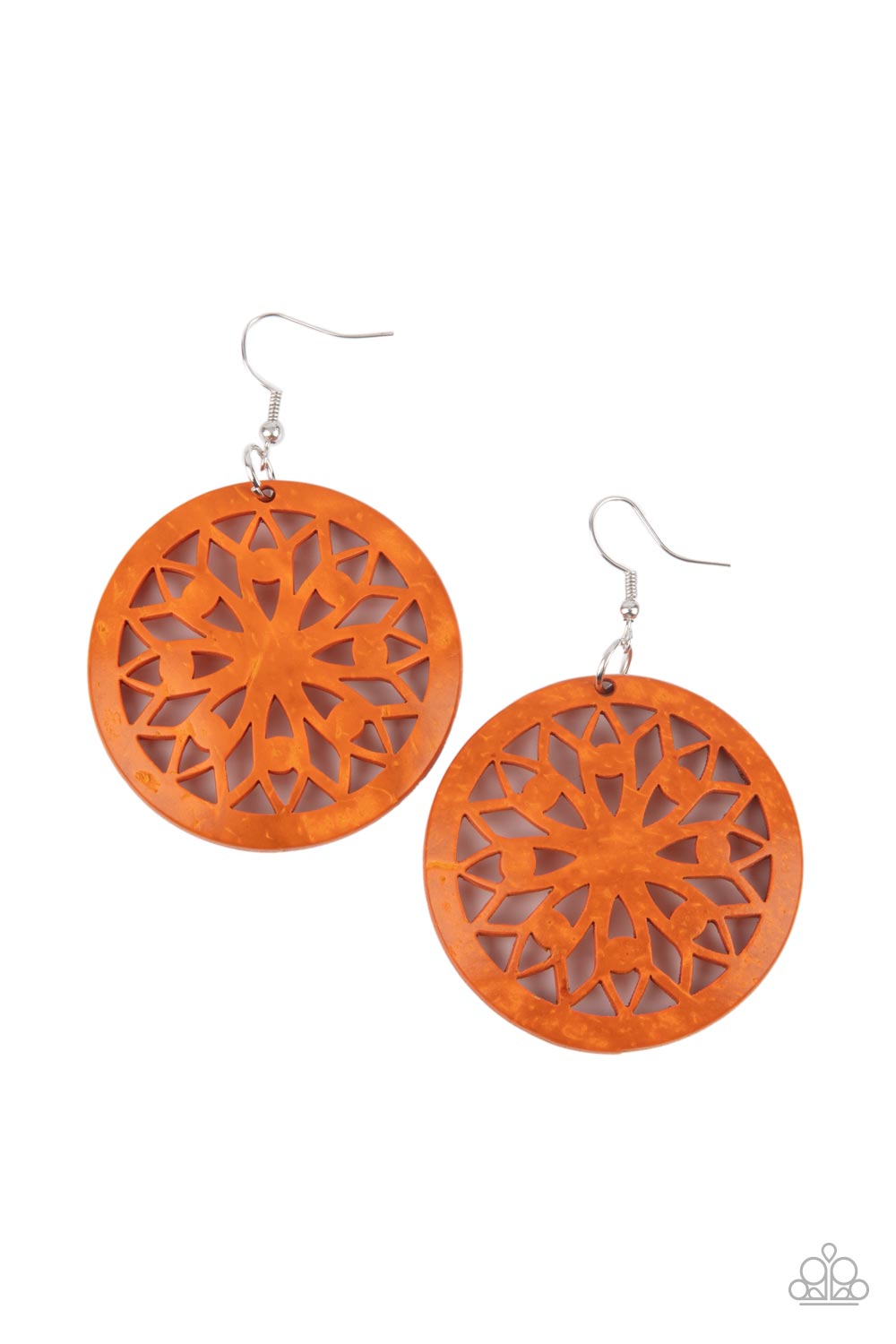 Paparazzi Ocean Canopy Orange Fishhook Earrings - P5SE-OGXX-170XX