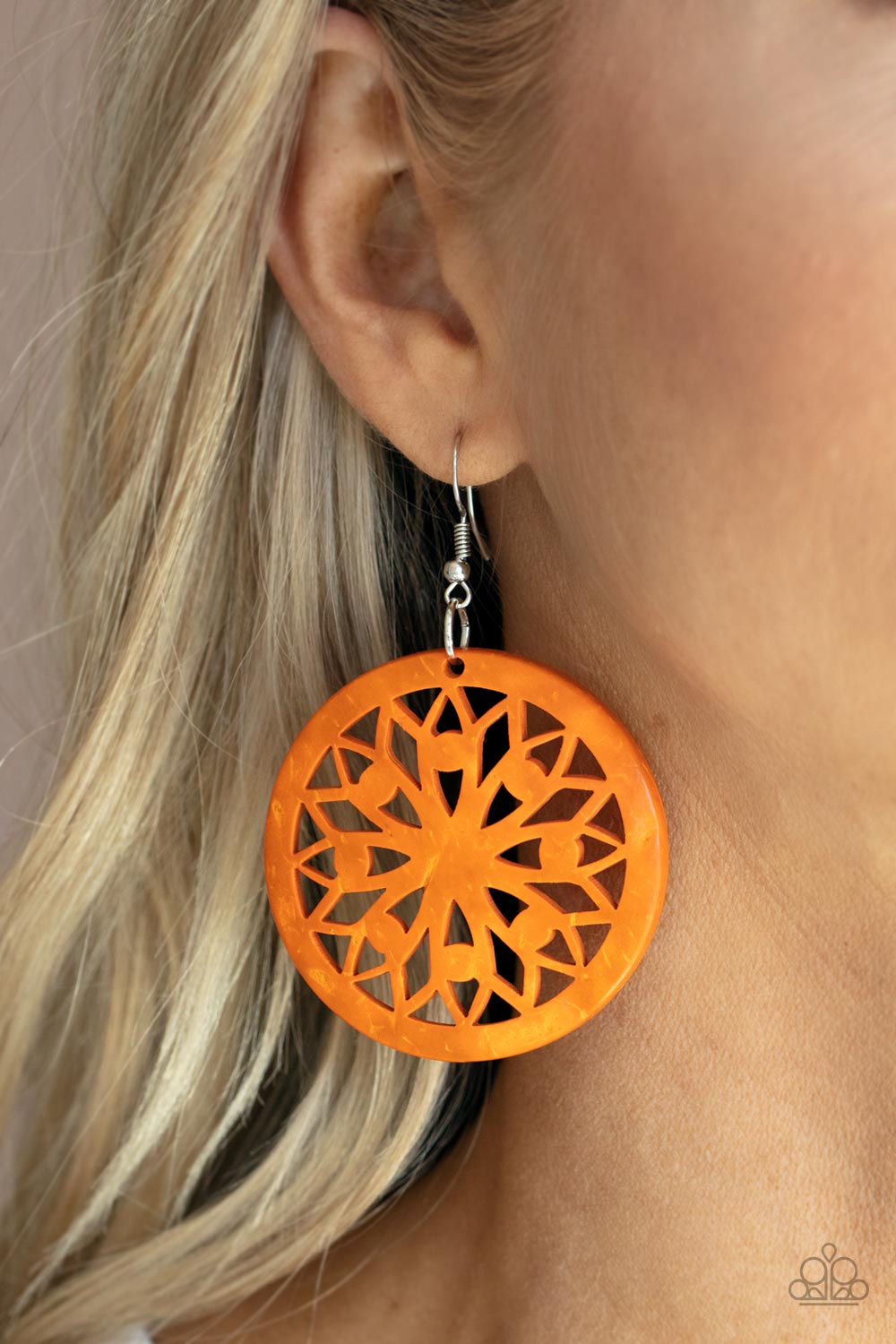 Paparazzi Ocean Canopy Orange Fishhook Earrings - P5SE-OGXX-170XX