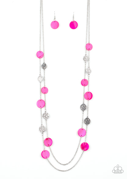 Paparazzi Ocean Soul Pink Long Necklace - P2SE-PKXX-201XX