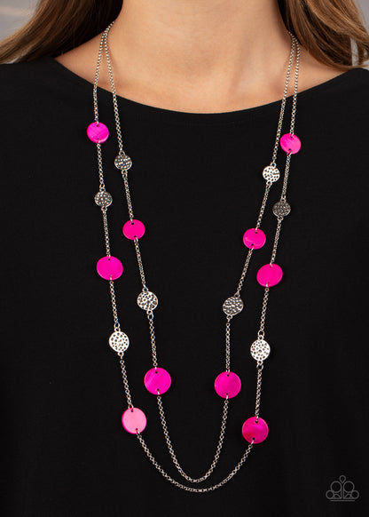 Paparazzi Ocean Soul Pink Long Necklace - P2SE-PKXX-201XX