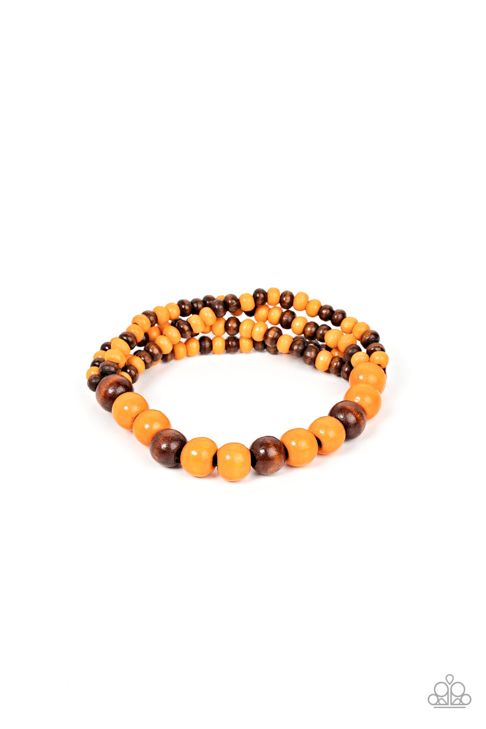Paparazzi Oceania Oasis Orange Stretch Bracelet - P9SE-OGXX-179XX