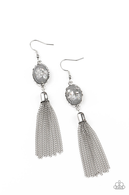 Paparazzi Oceanic Opalescence Silver Fishhook Earrings