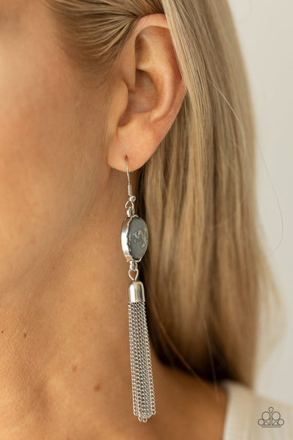 Paparazzi Oceanic Opalescence Silver Fishhook Earrings