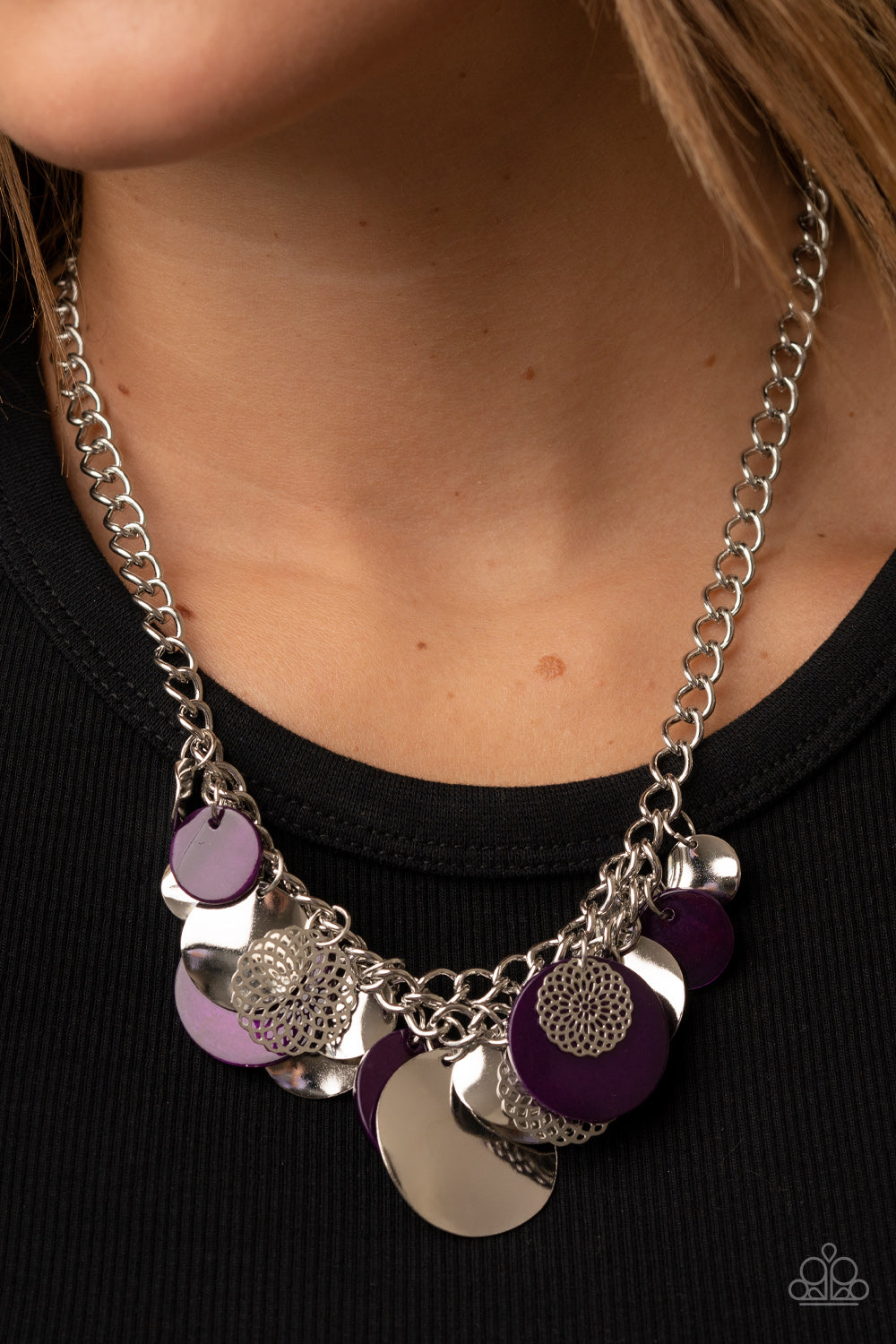 Paparazzi Oceanic Opera Purple Short Necklace - P2WH-PRXX-402XX