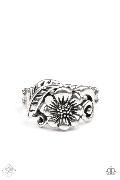 Paparazzi Oceanside Orchard Silver Ring - Fashion Fix Simply Santa Fe May 2021
