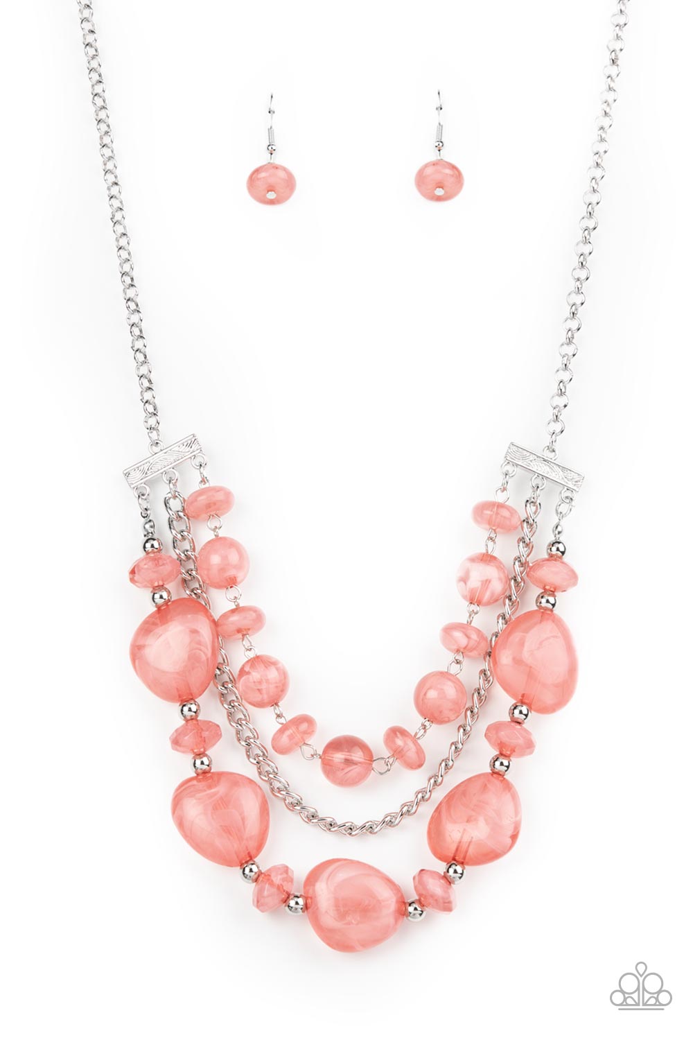 Paparazzi Oceanside Service Pink Short Necklace - P2ST-PKXX-113XX