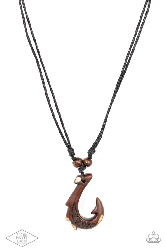 Paparazzi Off The Hook Men's Necklace - Life Of The Party Exclusive March 2022 - P2ED-URXX-030XX