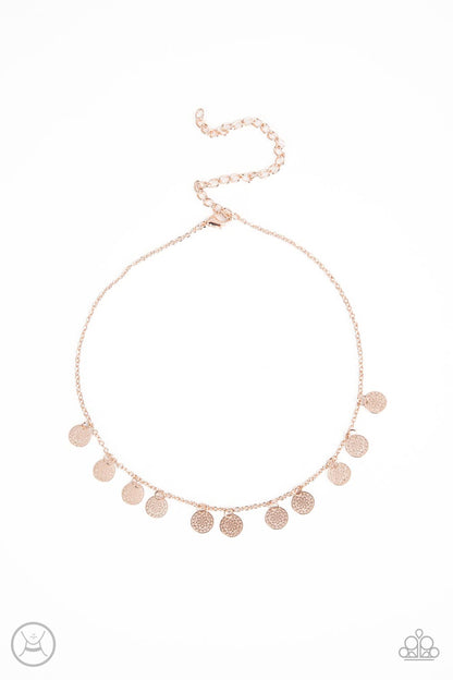 Paparazzi On My CHIME Rose Gold Choker Necklace - P2CH-GDRS-081XX