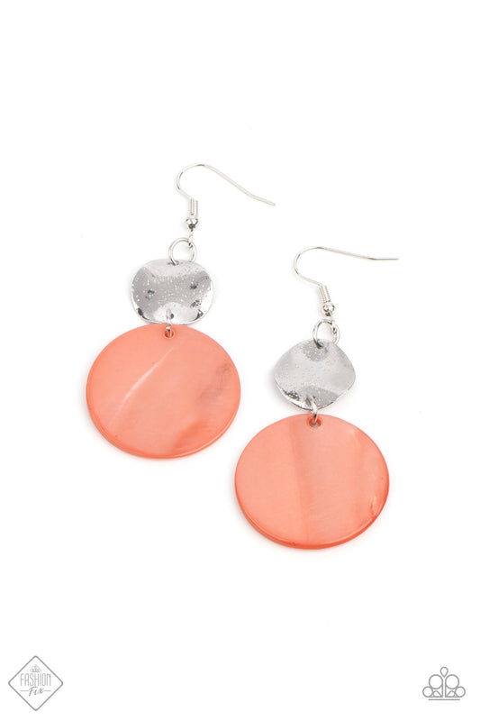 Paparazzi Opulently Oasis Orange Fishhook Earrings  - Fashion Fix Glimpses of Malibu April 2021