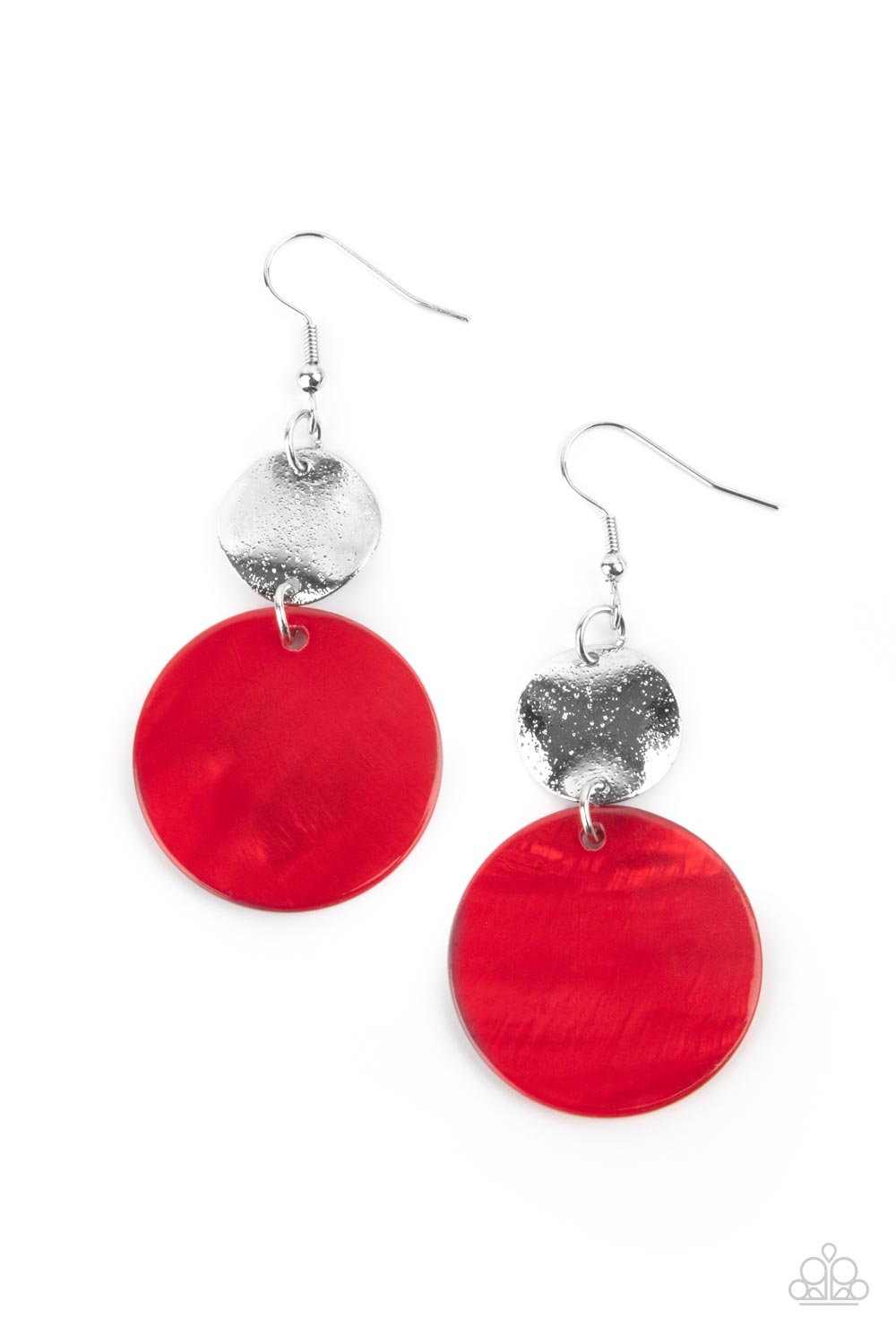 Paparazzi Opulently Oasis Red Fishhook Earrings - P5SE-RDXX-163XX