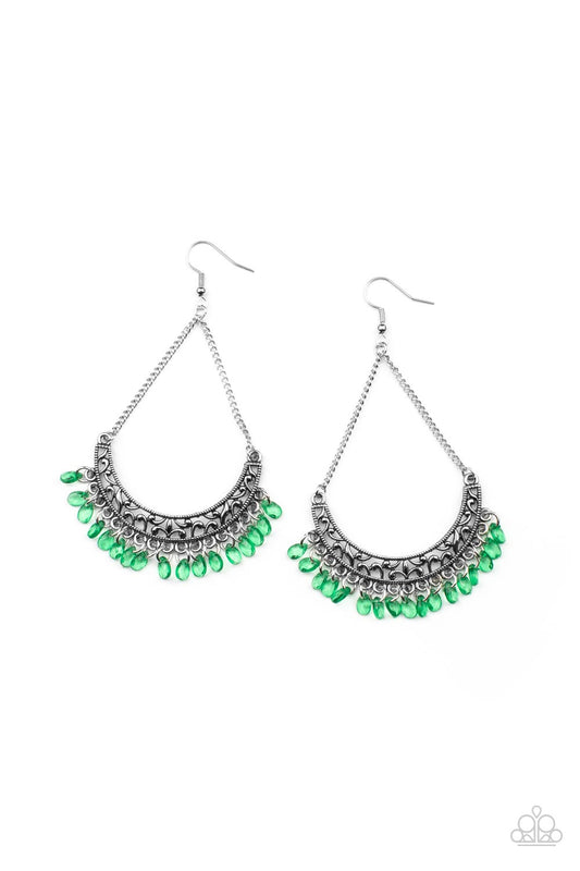 Paparazzi Orchard Odyssey Green Fishhook Earrings