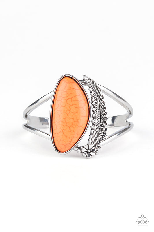 Paparazzi Out In The Wild Orange Cuff Bracelet - P9SE-OGXX-128XX