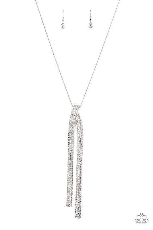Paparazzi Out of the Sway White Long Necklace - P2ED-WTXX-046XX