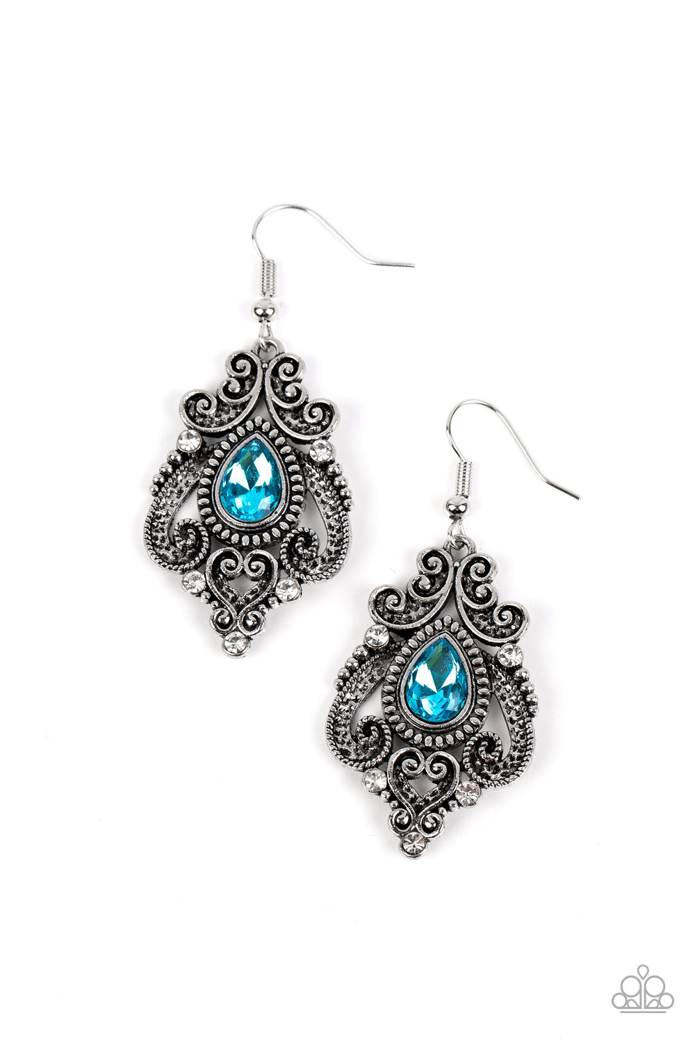 Paparazzi Palace Perfection Blue Fishhook Earrings - P5RE-BLXX-271XX