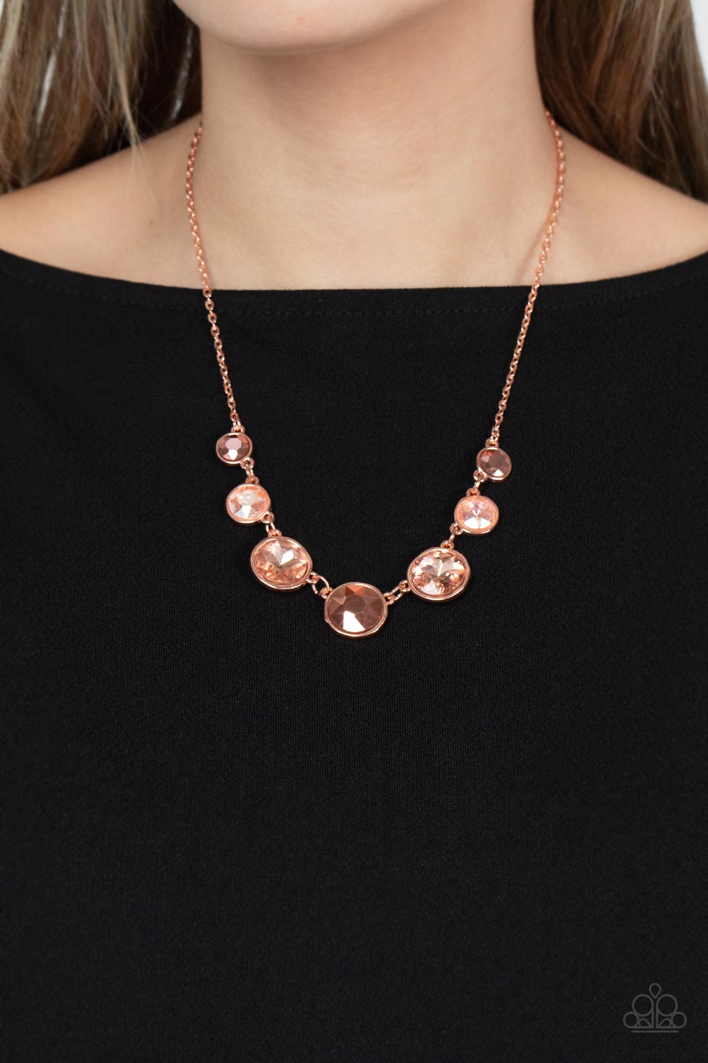 Paparazzi Pampered Powerhouse Copper Short Necklace - P2RE-CPSH-191XX